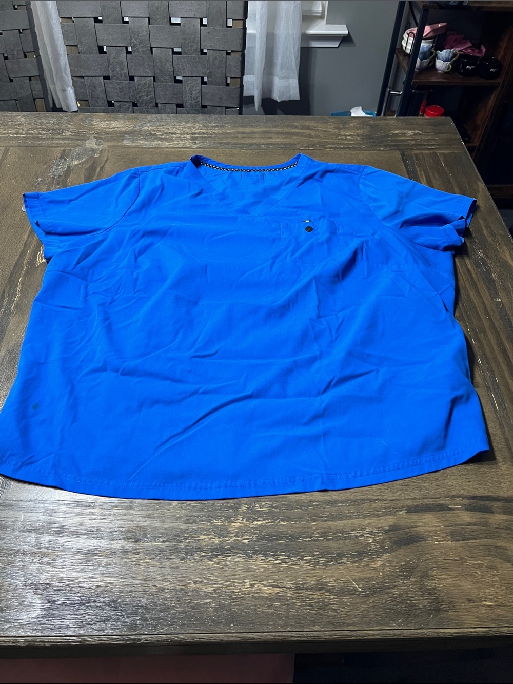koi Short-Sleeve Scrub Top in Bright Blue